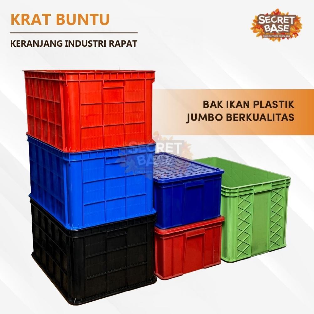 Krat Buntu - Keranjang Industri Rapat / Bak Ikan Plastik Jumbo / Keranjang Serbaguna