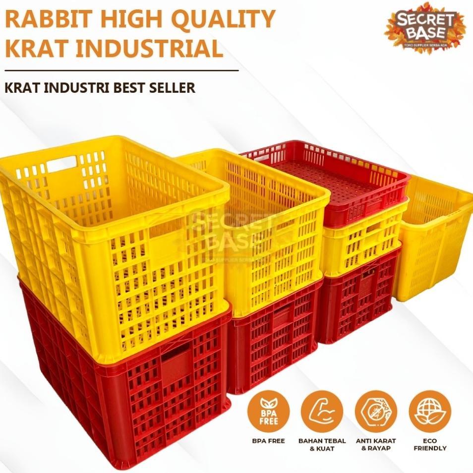 Rabbit High Quality Krat Industrial - Keranjang Serbaguna / Krat Industri Tebal / Keranjang Buah