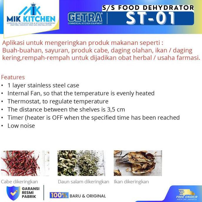 GETRA STAINLESS STEEL FOOD DEHYDRATOR ST-01
