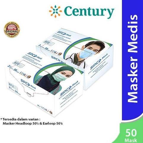 Masker Medis SPC 3Ply 50 Pcs Earloop/Headloop/Mask Medical Face Mask