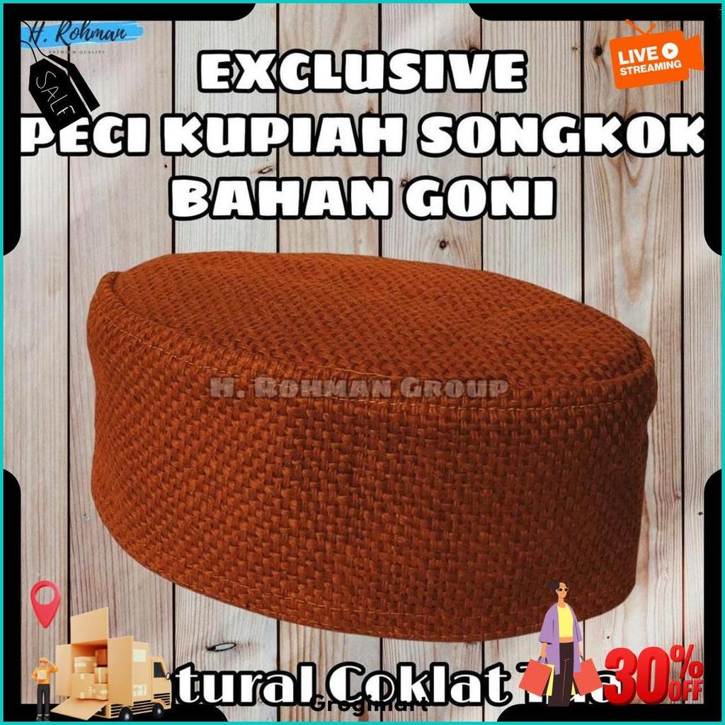 Peci Karung Goni/Peci Goni/Peci Goni Nu/Peci Goni Coklat/Peci Goni Coklat Matang Pilihan Banyak Oran