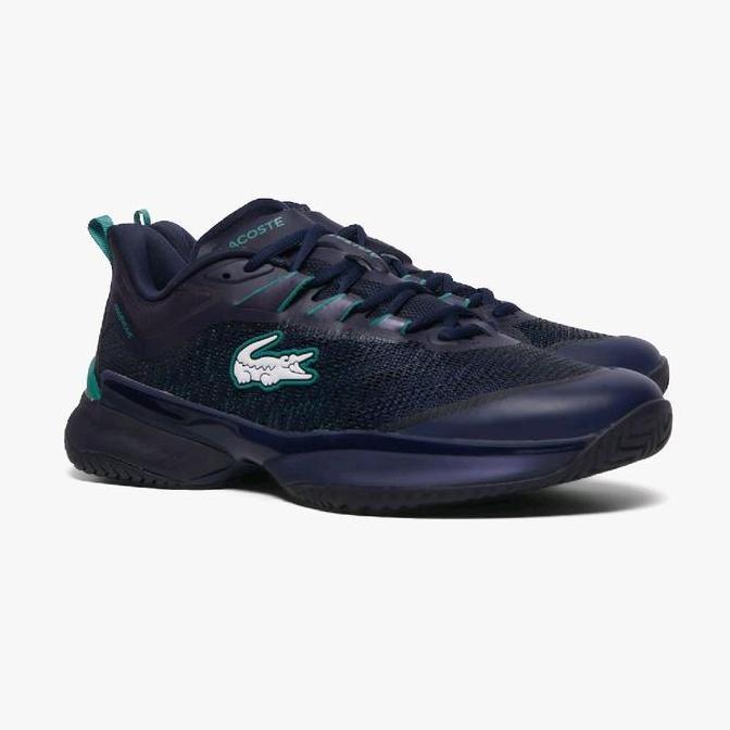BEBAS ONGKIR - Lacoste Men's AG-LT23 Ultra Tennis Shoes Sepatu Tennis Pria - Navy/Green