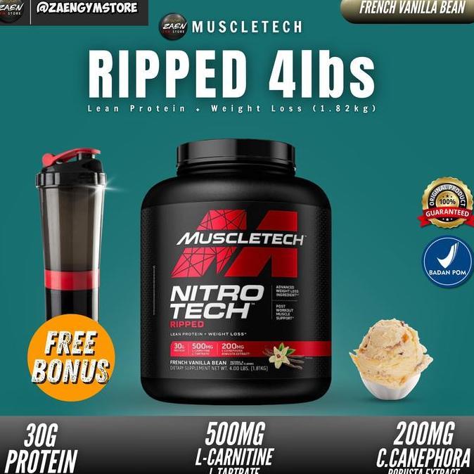 Muscletech Nitrotech Ripped 4 Lbs Nitro Tech Ripped Whey+Fat Loss