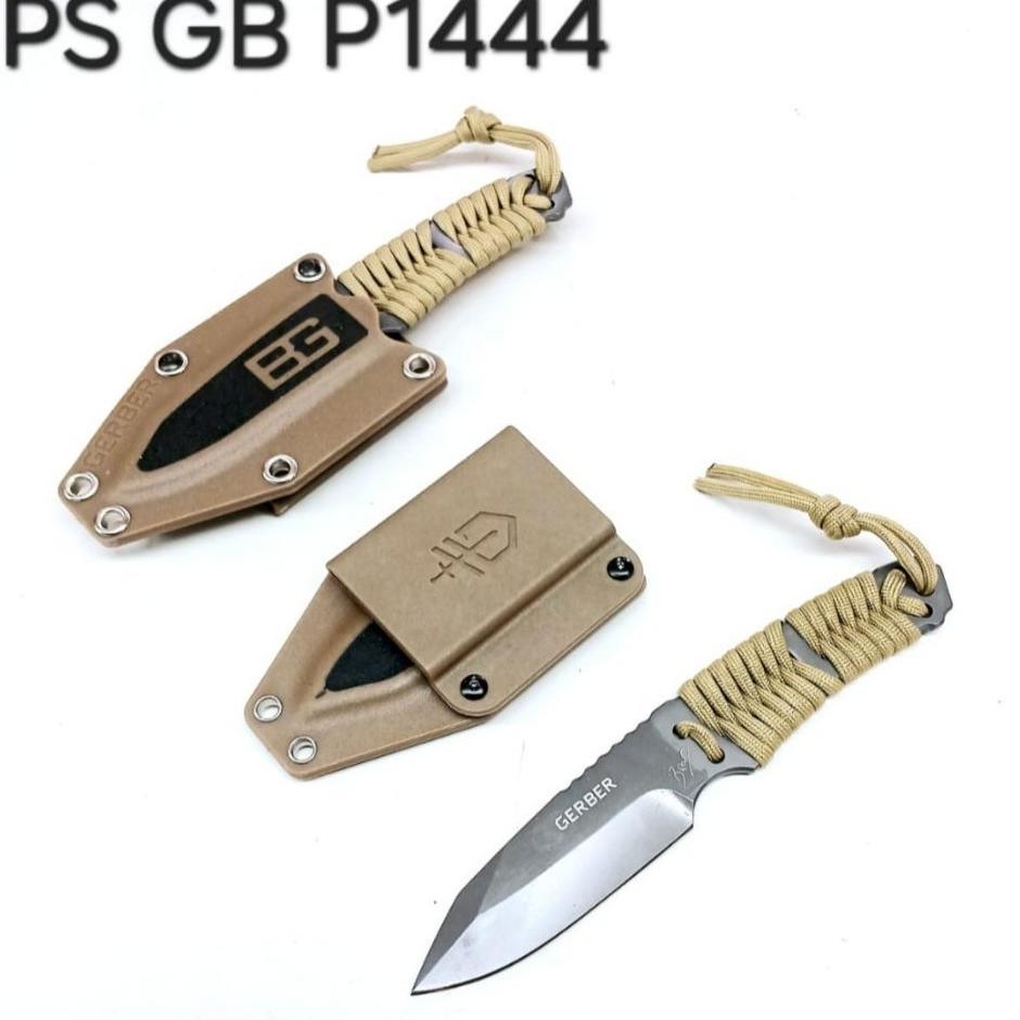 Pisau Outdoor Survival Gerber Bear Grylls Style + Sarung Tactical (Ps Gb P1444-2)