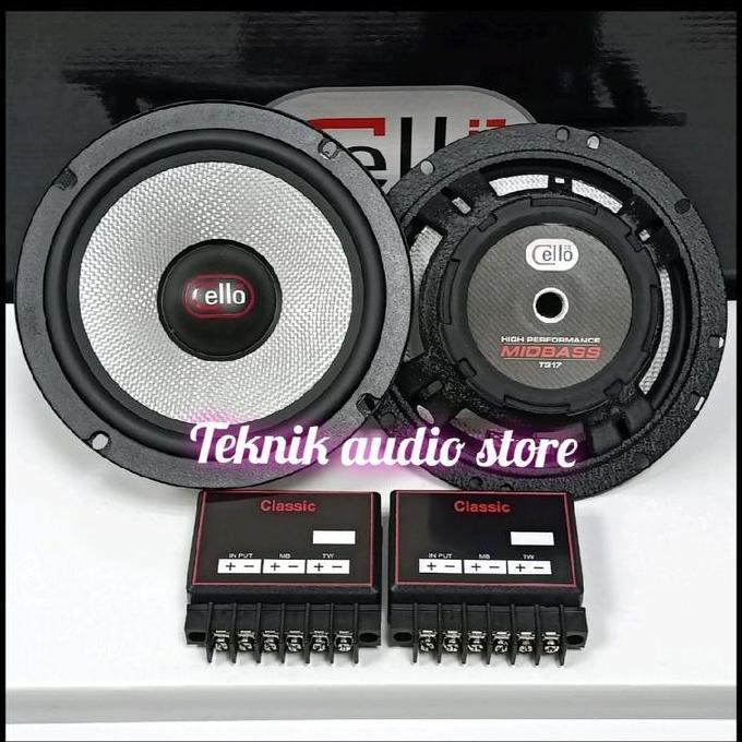speaker Midbass Cello 6.5 inch TG17 plus Crossover Pasif 2way