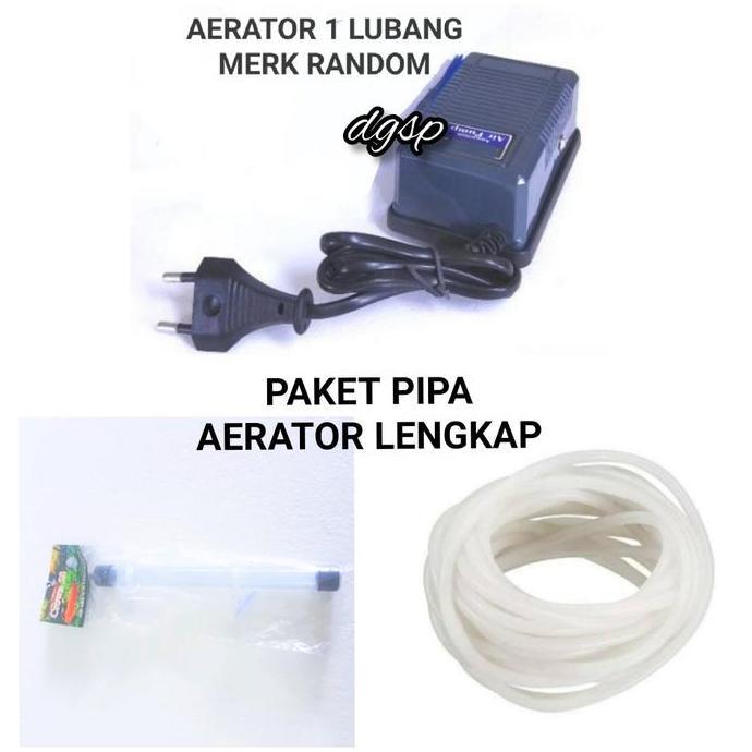Acquario- Paket Pipa Aerator Selang Dan Mesin Aerator Aquarium Lengkap