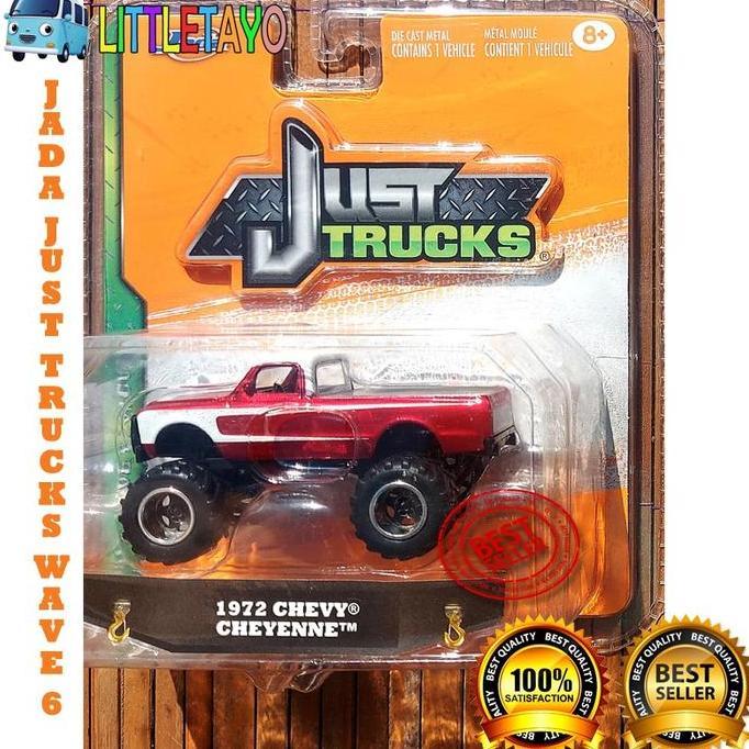 JADA JUST TRUCKS 1972 CHEVY CHEYENNE MERAH - BIGFOOT FORD TRUCK PICKUP