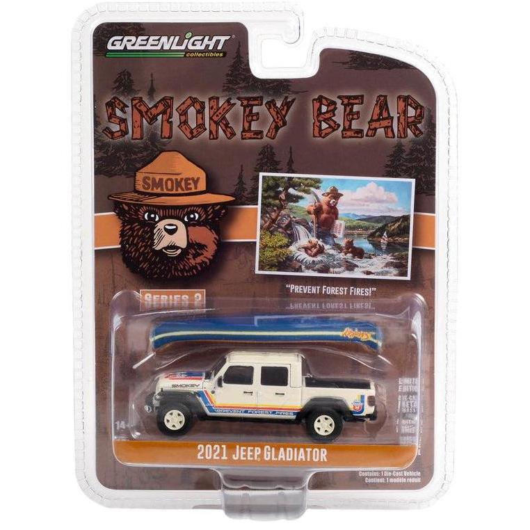 38040-F GREENLIGHT 2021 JEEP GLADIATOR SMOKEY BEAR SERIES 2 DIECAST