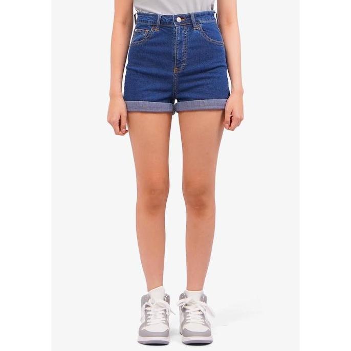 COLORBOX Roll Up Denim Shorts I-SPDBSC524O003 Med Blue (TERBAIK) (TERBARU) (TERMURAH)