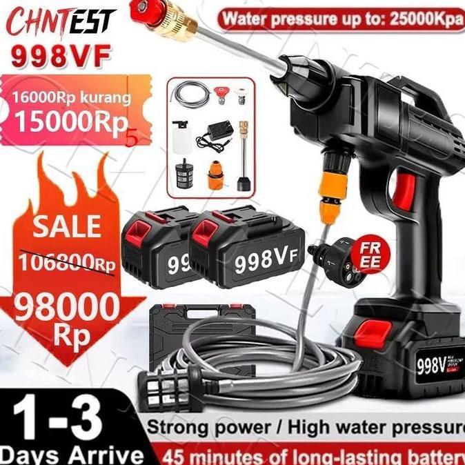150Bar Alat Cuci Mesin Mini Portable semprotancuci motor alat pencuci jet cleaner