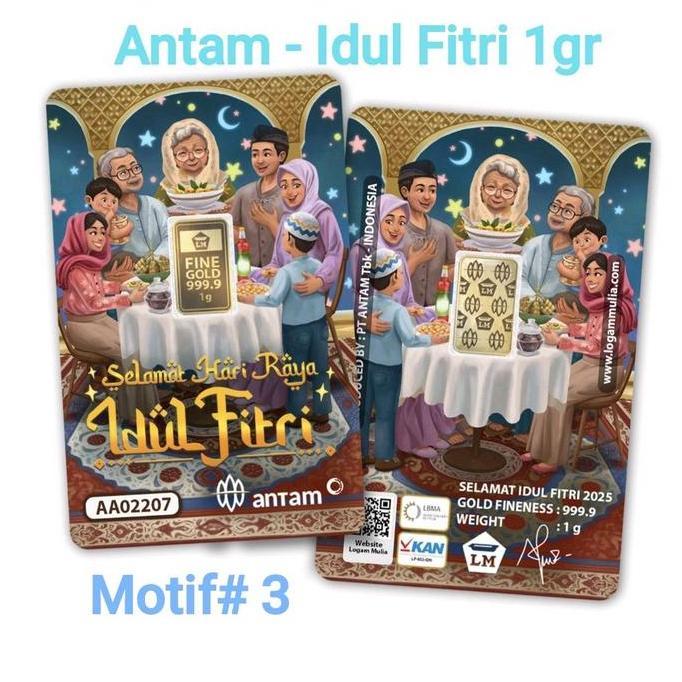 Nafelashop6 - Logam Mulia Lm Emas Antam 1 Gram Emas Selamat Idul Fitri Eid Mubarak