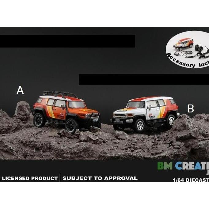 1/64 BM Creations Junior Toyota FJ Cruiser 2015 Orange Putih Merah