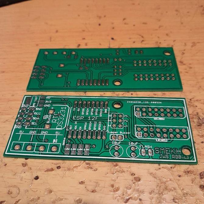 PCB ARDUINO ESP12F SMD RTC 2X HUB-8 HUB8 JWS CLOCK SAF12