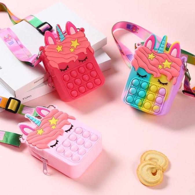 Borsa- Tas Pop It Jumbo Rainbow Fashion Unicorn