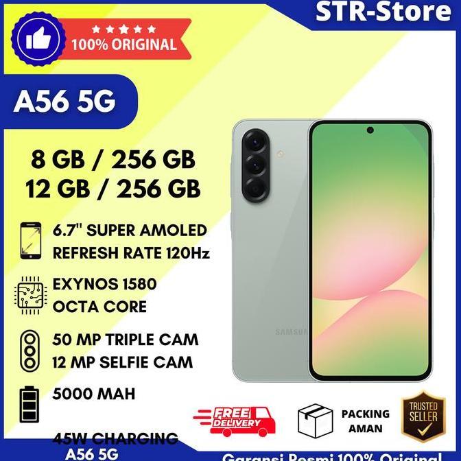 Comunicazione- Samsung A56 5G 12/256 Gb Garansi Resmi Samsung Android A56 5G 8/256 Gb Ram 8-12 Gb - 