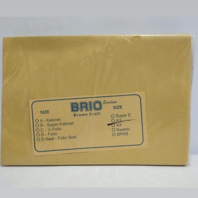 Lettera- Amplop Coklat A4/Amplop Coklat A4/ Coklat/Envelope Samson A4 Kertas