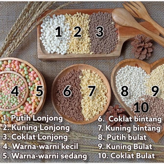 Cibo- Rice Crispy White Round Krispi Beras Putih Bulat 1Kg Renyah