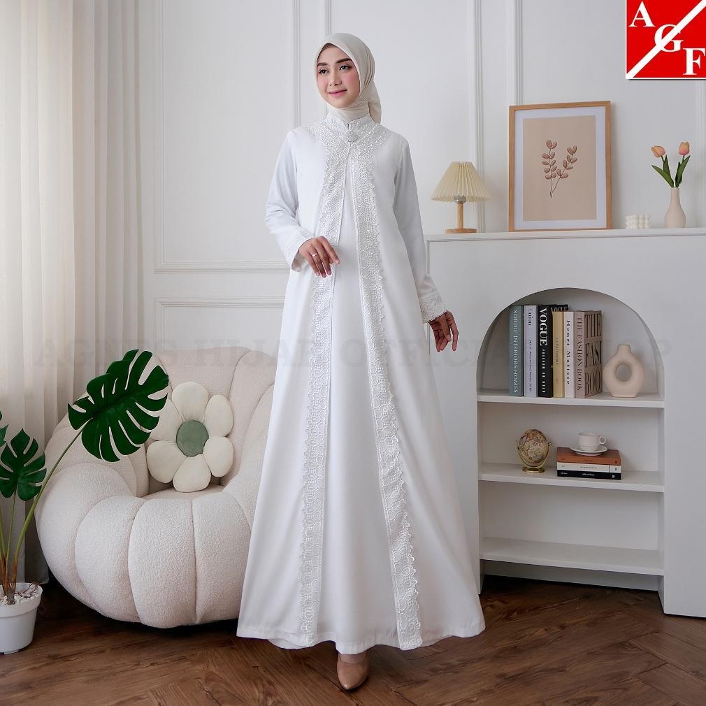 OFFICIAL AGNES HIJAB - KAMILA DRESS GAMIS LEBARAN TERBARU 2026 JUMBO SIZE BAJU MUSLIM WANITA SIMPLE 