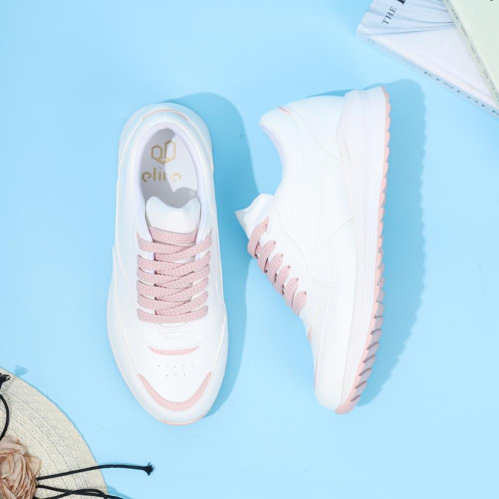 PROMO ELIRA Sepatu Sneakers Kasual Wanita FREYA White Pink Cream Casual Shoes Women