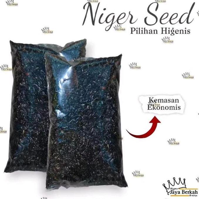Nigerseed Kemasan Ekonomis Pakan Burung Kenari Lovebird Niger Seed Impor Allshop
