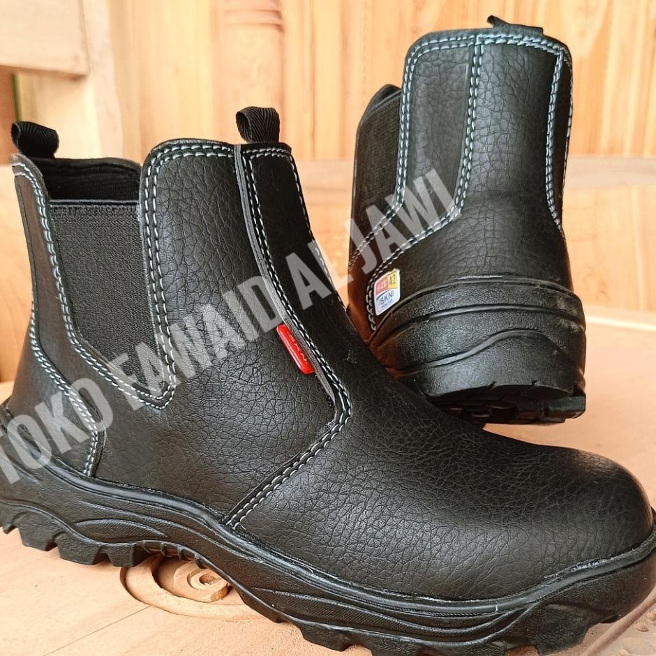 Sepatu Safety Slip On Pria King Gregor Kerja Pabrik Kitchen Pdl Pdh Tni Polisi Satpam Ob Pom Bengkel