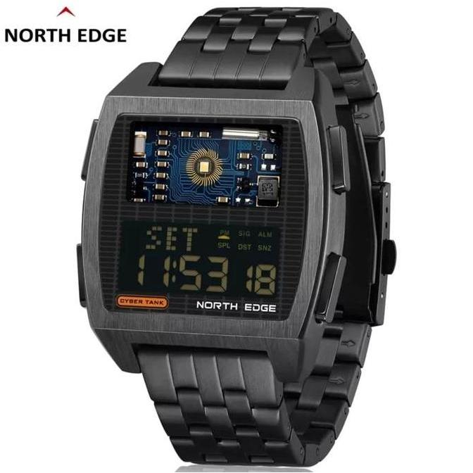 NORTH EDGE CYBER TANK Jam Tangan Pria Sport Watch Water Resist 50 M