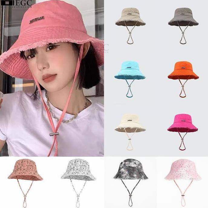 BUCKET HAT RIPPED / TOPI BUCKET WANITA / TOPI BUCKET RUMBAI/ HAT POLOS - TPI-174-175-176