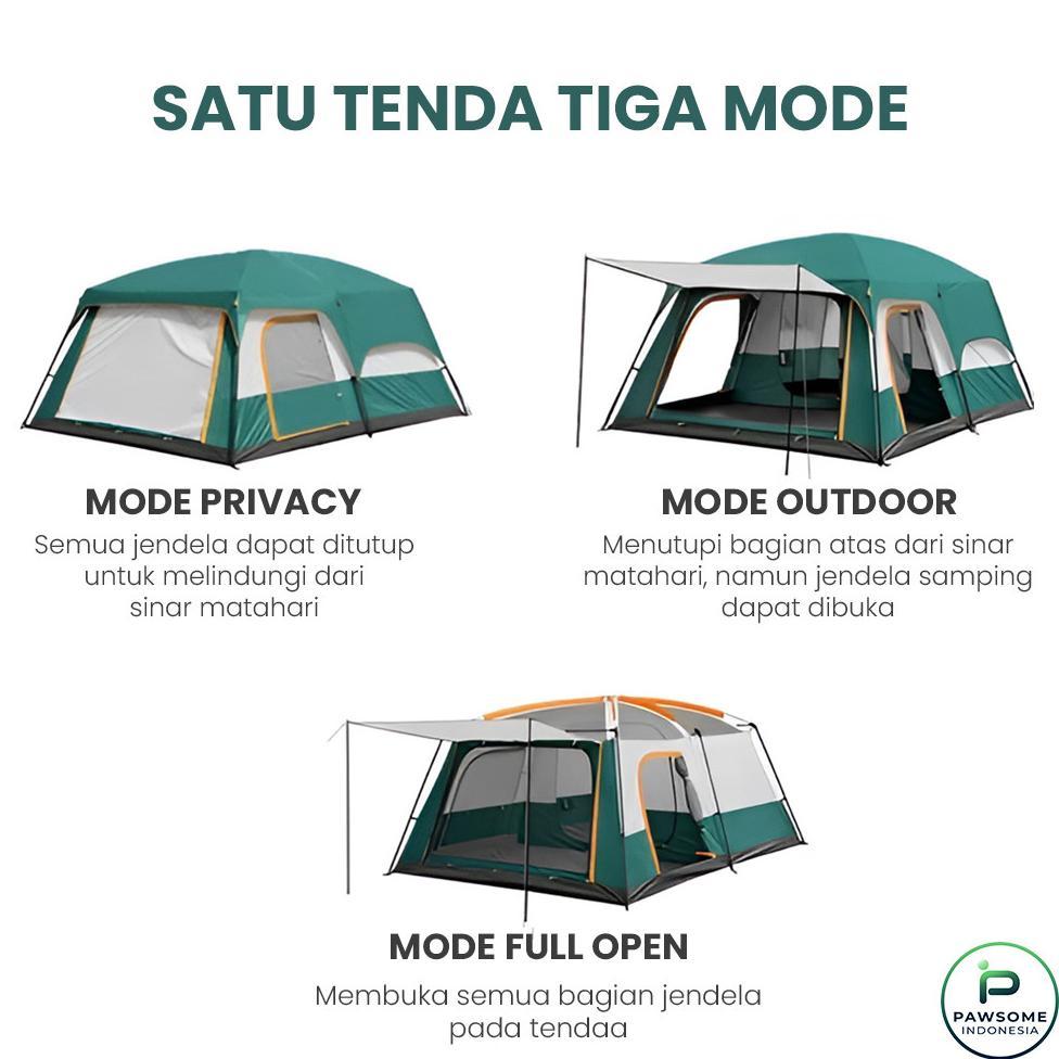 Fast Delivery Tenda Camping Jumbo 10-13 Orang Tenda Outdoor Ada 2 Ruangan Waterproof Luxury Automati
