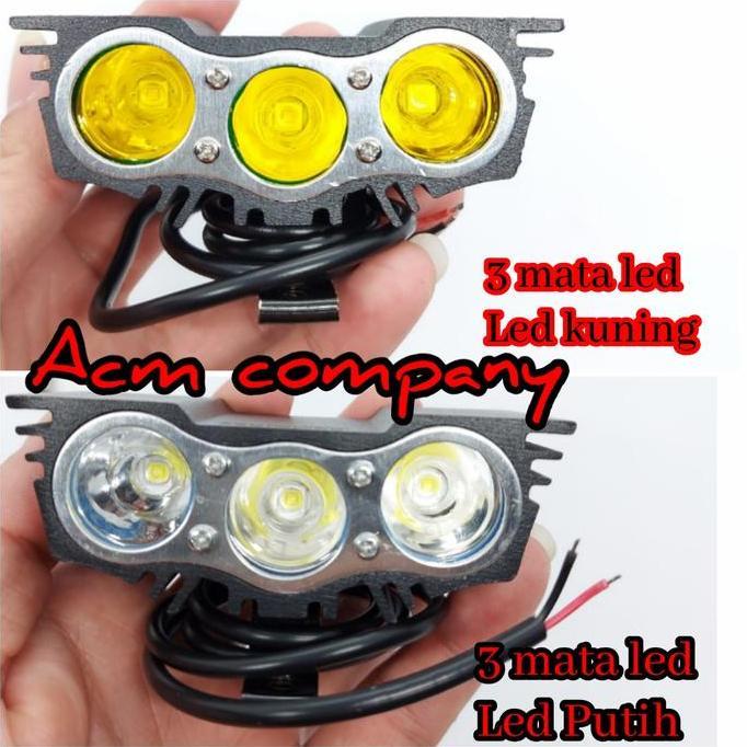 Super Lamp Lampu tembak sorot Owl mini 3 Mata Led 30Watt Putih&Kuning