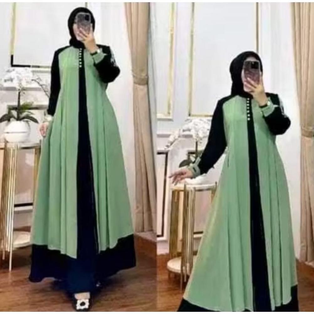 Free Ongkir Promo Gamis Zahra Auter Gamis Lebaran Gamis Wanita Elegan Dan Modern