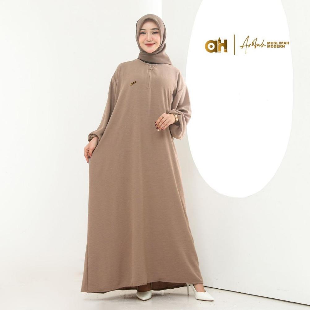 Diskon Semi Abaya Crinkle Ld 130Cm / Gamis Terbaru 2024/Gamis Jumbo Ld 130 / Gamis Crinkle Premium /