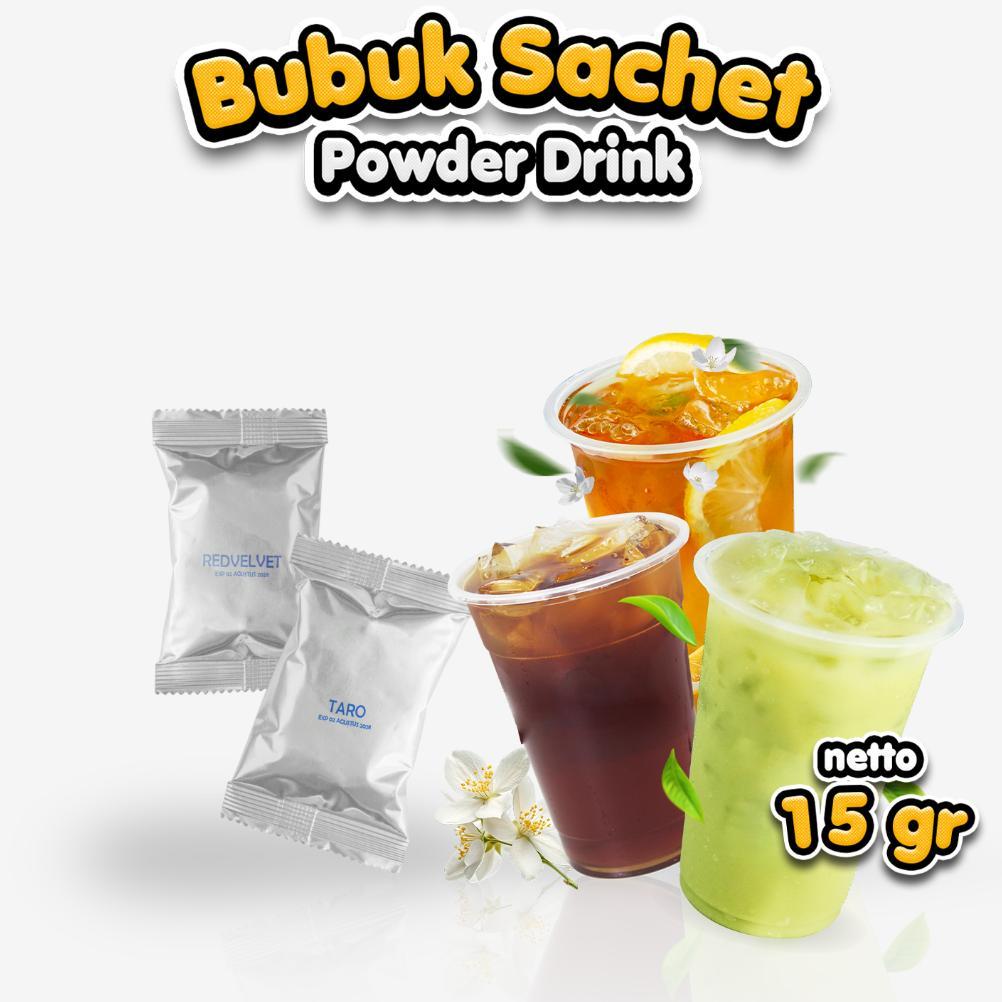 Bubuk Minuman Sachet Kemasan 15 gram, Sachet Powdered Drink, Pabrik Powder