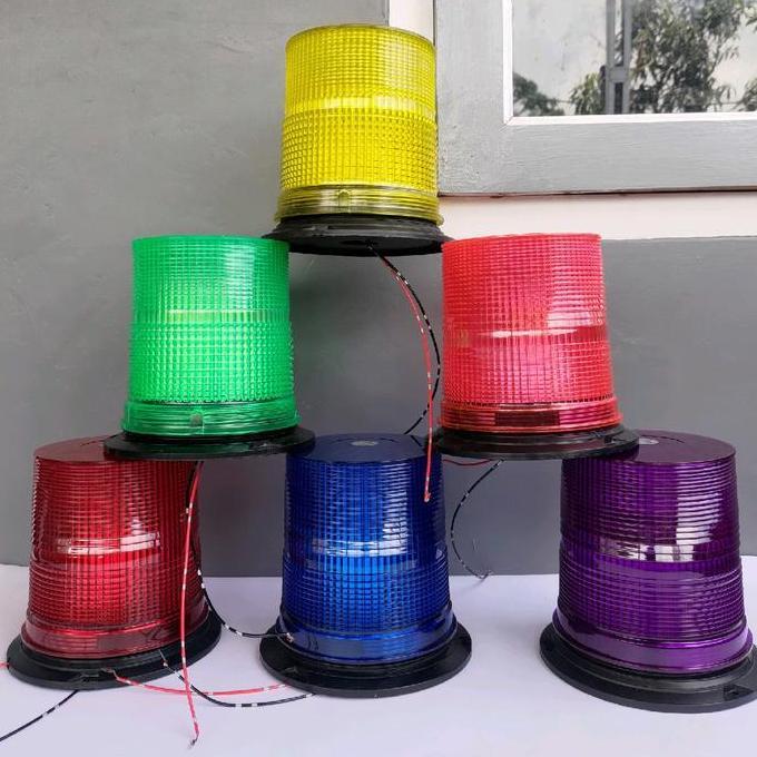 LAMPU ROTARY PENANDA TRUK EMERGENCY BLIZT PESAWAT 2 MODE 12/24 VOLT