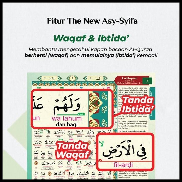 Promo Alquran Asy-Syifa Akbar B4 Tajwid Waqaf Ibtida Terjemah Perkata Latin Al-Quran Jumbo Per Kata 