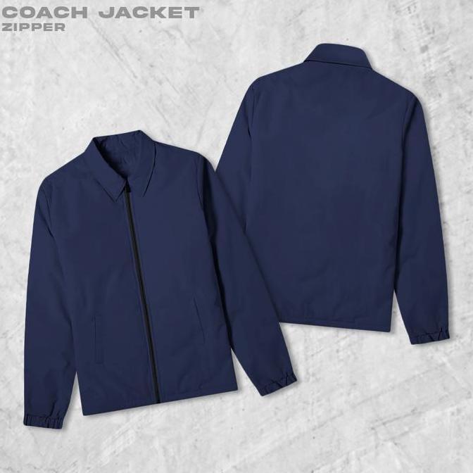 FortKlass Store Zipper Dito Jaket Coach Polos Pria Jaket Parasut Unisex Baju Kancing Keren Panjang S