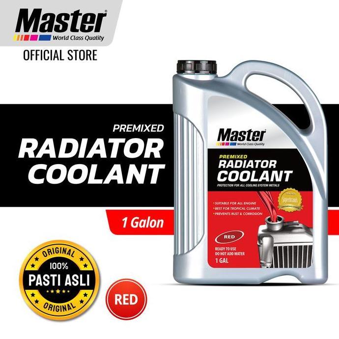 '' MASTER RADIATOR COOLANT PREMIXED RED 1 GAL AIR RADIATOR MOBIL //