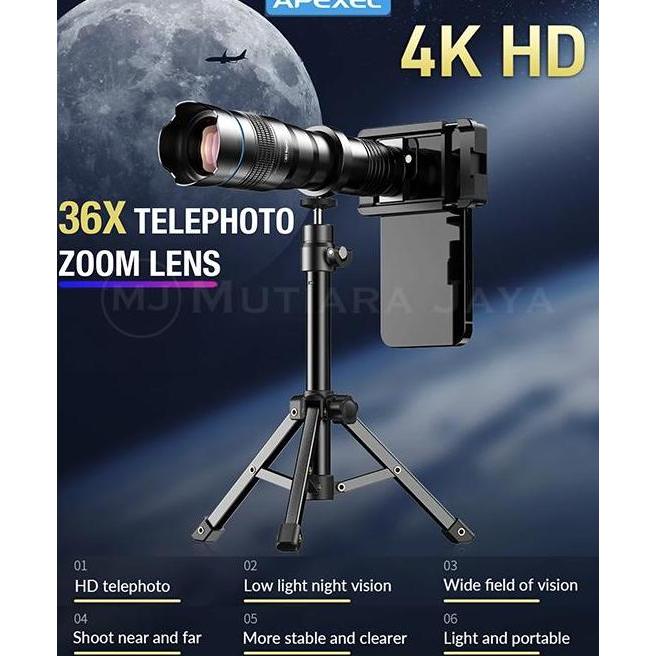 APEXEL LENSA 36X TELE TELEZOOM TELEPHOTO LENS HANDPHONE SMARTPHONE HD