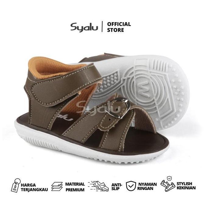 Syalu Sandal Anak Laki-Laki Bunyi Cit-Cit Usia 1-2 Tahun SG Olive untukBayi