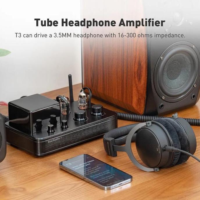 yellowbench / FOSI AUDIO T3 Class AB 2.1 Amplifier Tube ECF80 2x50w+Sub Out Diskon