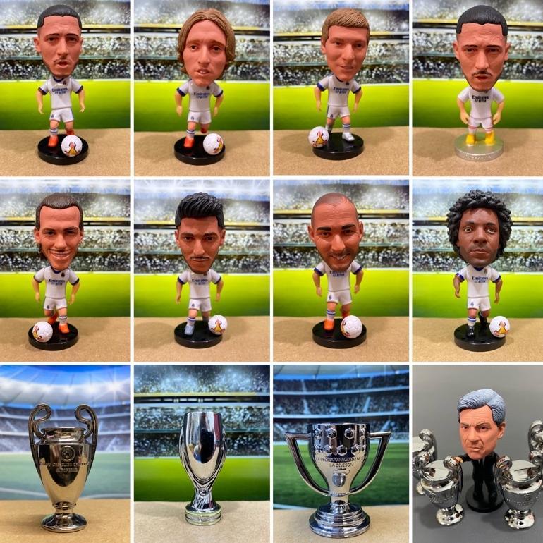 Figure Miniatur Pemain Bola Soccerwe Rodrygo Vini Jr Keylor Navas Courtois Mbappe Ramos Bellingham B