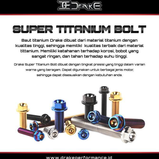 Drake Baut Titanium Kaliper Depan Std ZX25RR ZX 25RR ZX25R ZX 25R