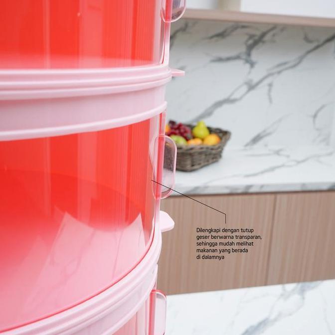 Dishes Keeper Set 5 Stacks Tudung Saji Susun Tingkat 5 Technoplast LL