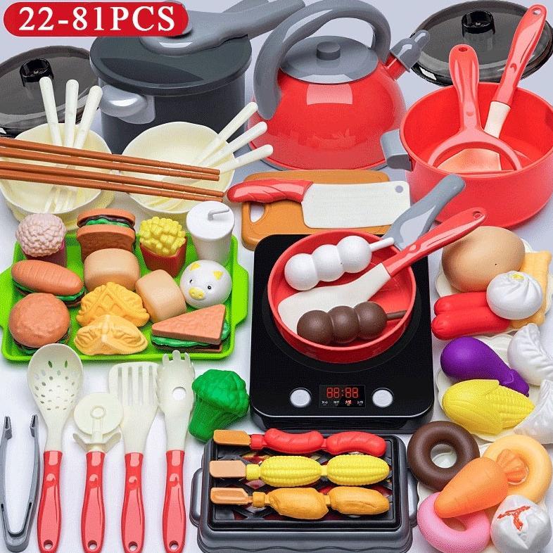 81pcs Mainan Dapur Anak Kitchen Set Masak masakan mainan dapur Cooking Set Mainan Anak Perempuan mai