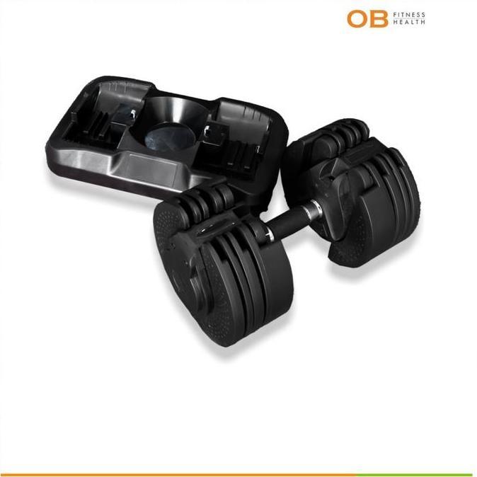 Adjustable Dumbell 20 Kg OB FIT untuk Gym Fitness