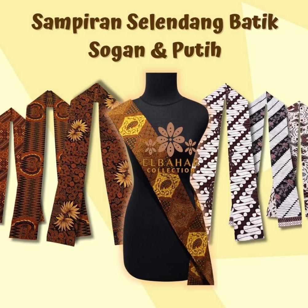 Sampiran Selendang Batik Kebaya Bahan Katun Selendang Batik Bahu Kebaya