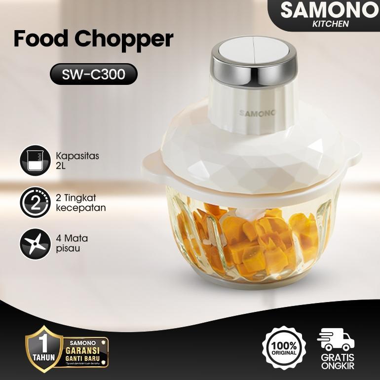 Sale SAMONO Best Selling Chopper  Daging Bumbu Dapur MPASI Bayi Mangkuk Kaca Coper Serbaguna Multifu
