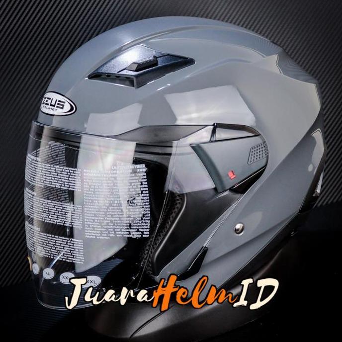 ZEUS HELM ZS611 SOLID / GREY 11C ZS-611 / ZS 611 HALF F