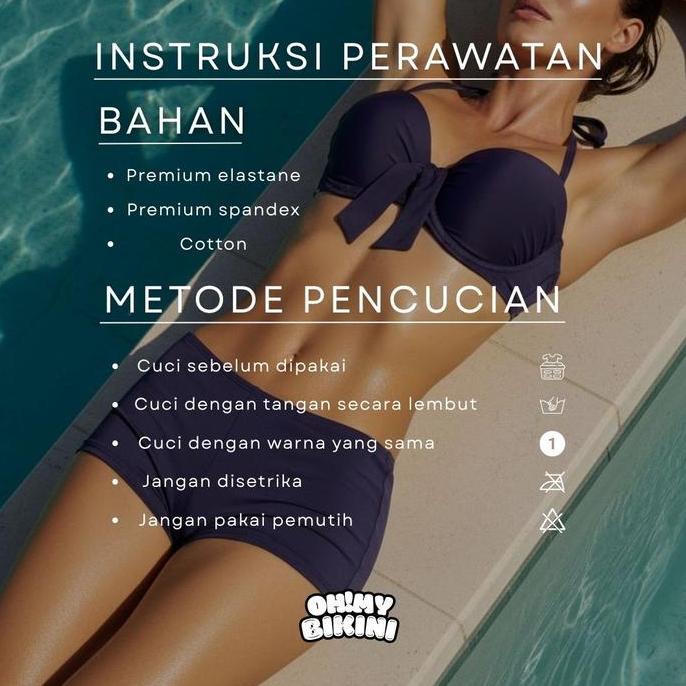 BLISSFUL Bikini Set ( MOTIF) TRIANGLE | Baju Pantai | Murah | baju sexy | Bikini Lucu | OhMyBikini
