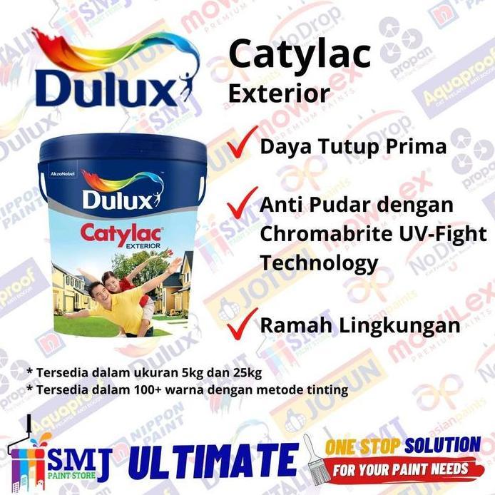 (KARGO) Cat Tembok Exterior DULUX CATYLAC EXTERIOR Warna TINTING Grey Sand 25kg