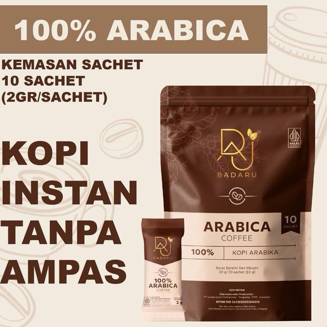 KOPI BADARU Isi 10sachet KOPI ARABIKA ESPRESSO INSTAN Coffee Bubuk
